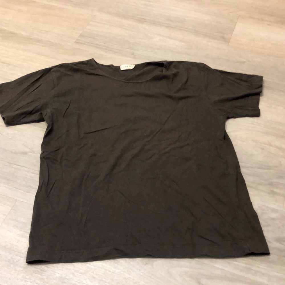 J. Crew Brown Short Sleeve Tee Classic Crew Neck